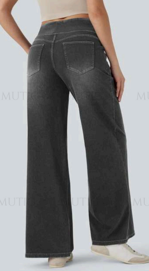 #Stretchy Elastic Waist Pull-on Jeans