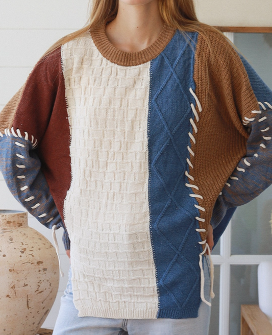 #Lucy Chunky Stitch Baggy Jumper