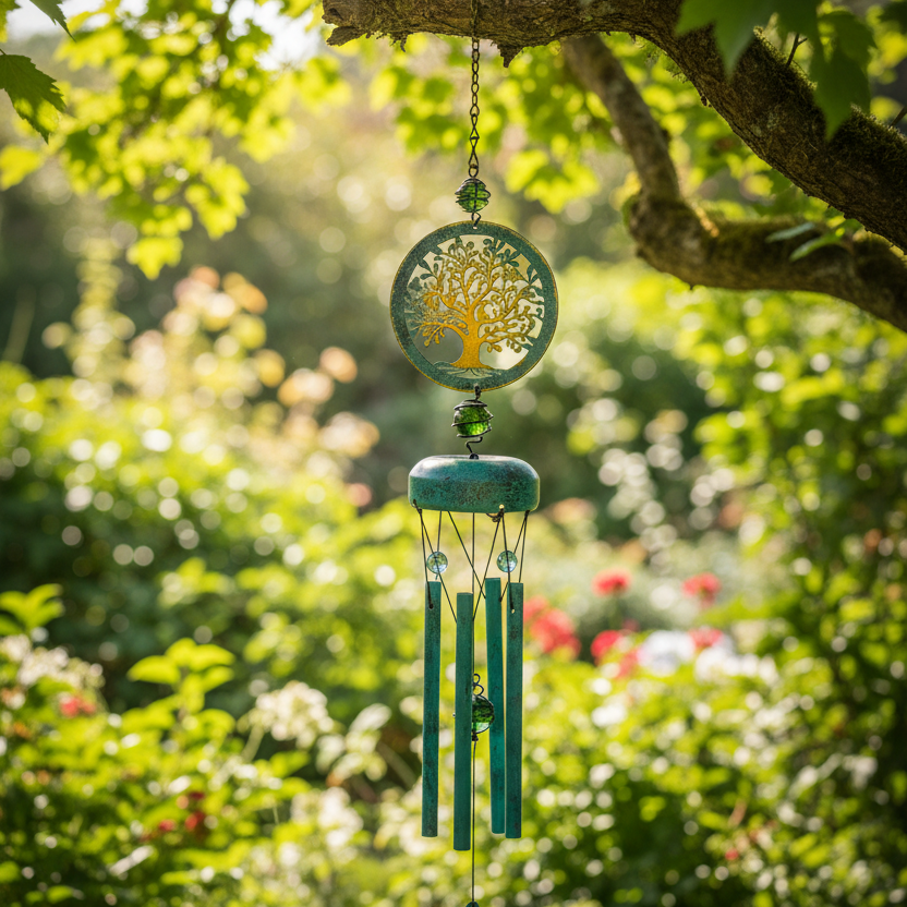 #Tree Of Life Windchime With Heart