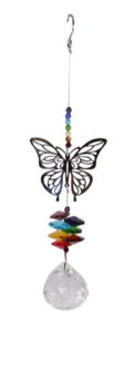 #Hanging Crystal Suncatchers With Metal Cutouts