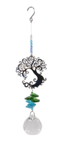 #Hanging Crystal Suncatchers With Metal Cutouts