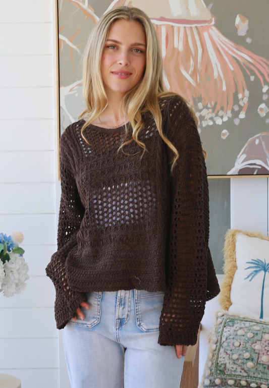 Wren Crochet Round Neck Jumper