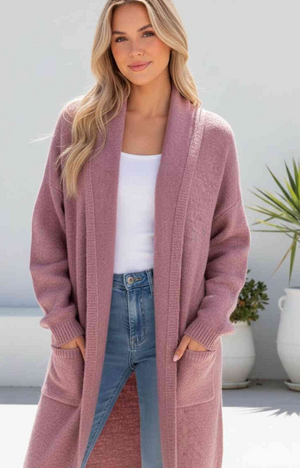 Opal Maxi Knit Cardigan With Pockets