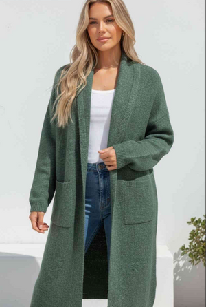 Opal Maxi Knit Cardigan With Pockets