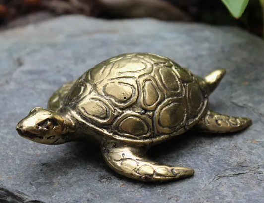 Brass Turtle Statue