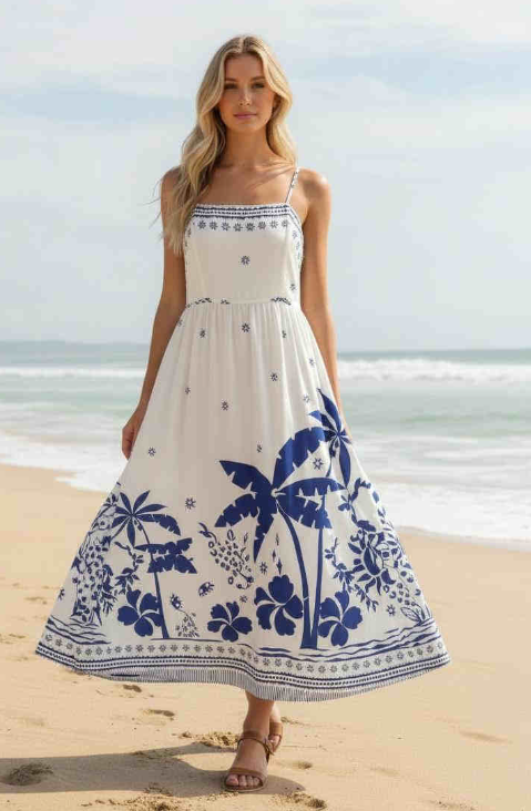 Summa Days Strappy Maxi Dress