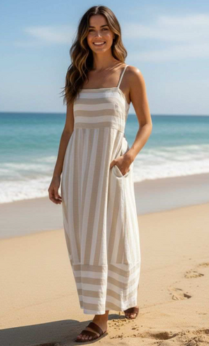 Candy Stripe Maxi Dress