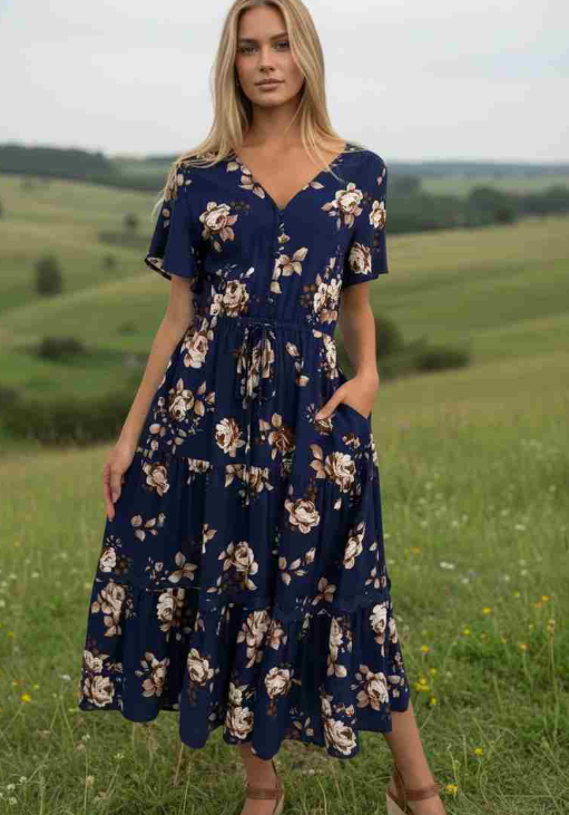 Nancy Ric Rac Midi Dress