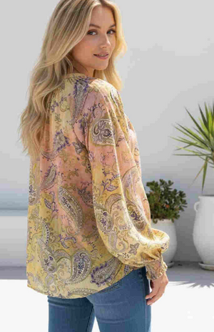 Gardenia Long Sleeve Button Up Blouse