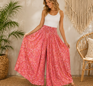 Lulu Shirred Silk Pants