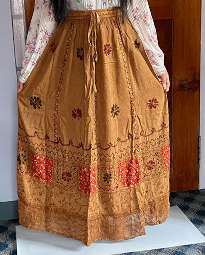 Stonewash Viscose Maxi Skirt