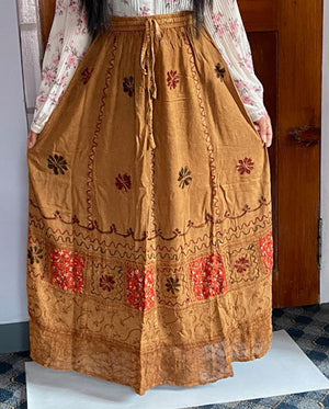 Stonewash Viscose Maxi Skirt