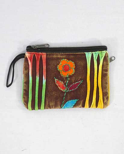 Patch Flower Small Cotton Purse
