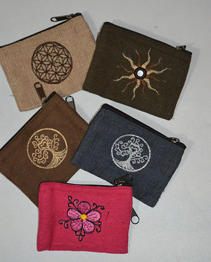 Small Cotton Embroidery Purse