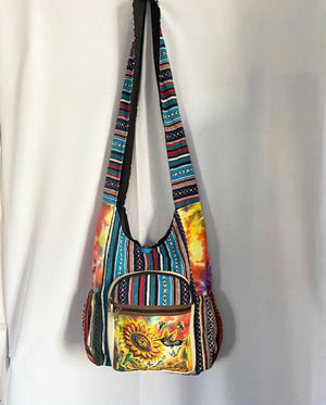 Sun Embroidery Cotton Jogi Bag