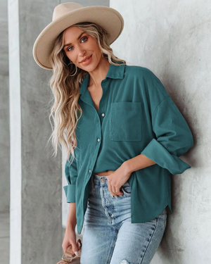 #Button-up Corduroy Shacket