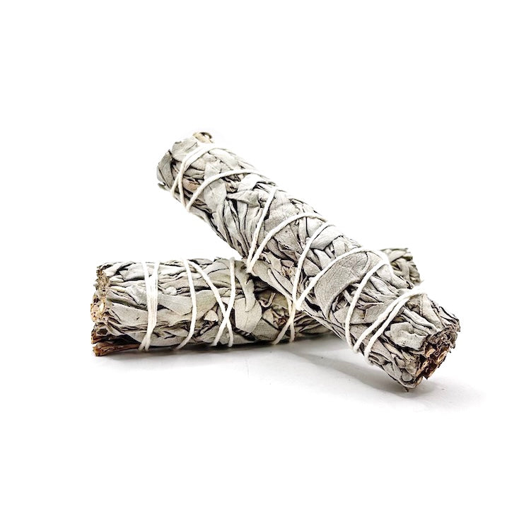 Small White Thin Smudge Stick 10cm x 2.5cm