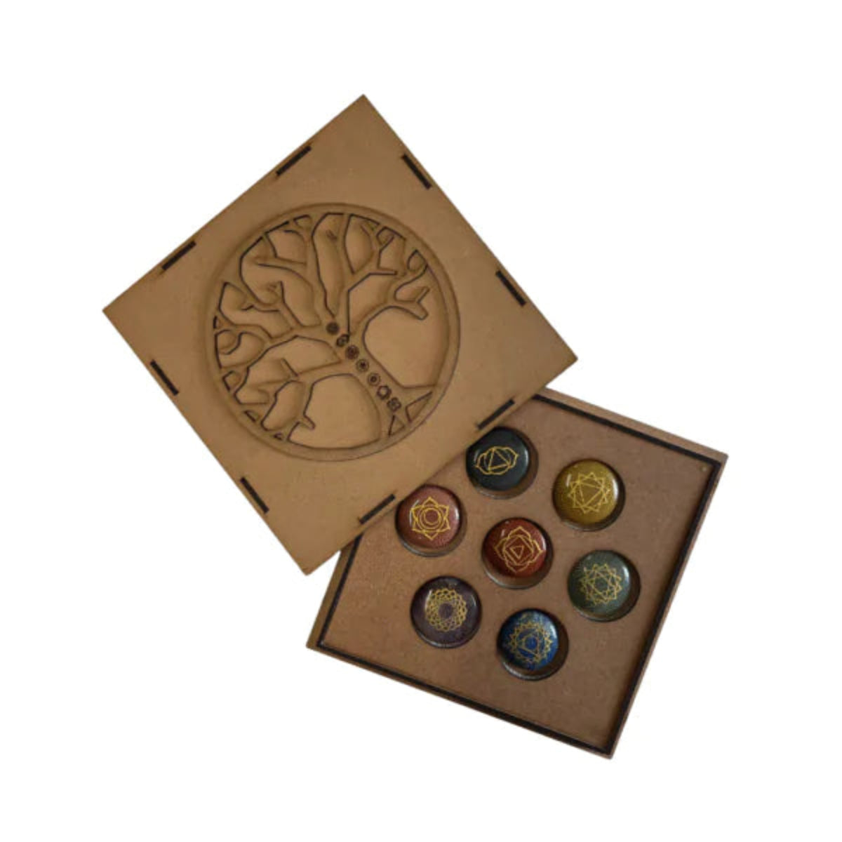 Chakra Palm Stone Set – Tree Of Life