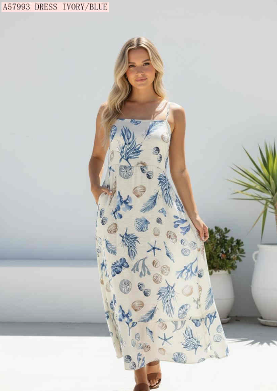 Tyde Coastal Strappy Maxi Dress