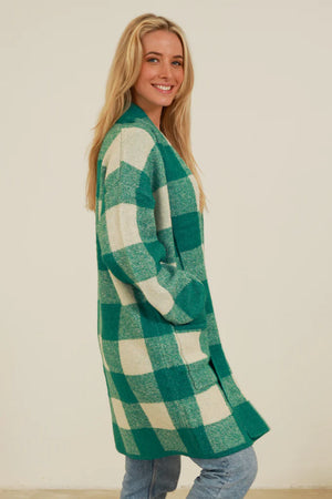 CHECK LONG CARDIGAN VM0073