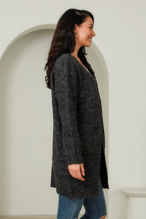 PLAIN SOFT KNITTED CARDIGAN