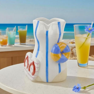 Ceramic Swimsuit Flower Vase