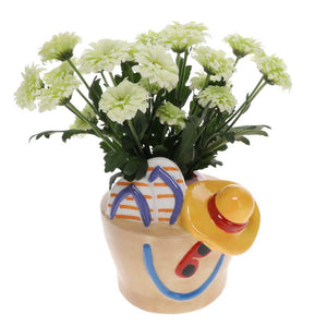 Ceramic Beach Bucket Vase