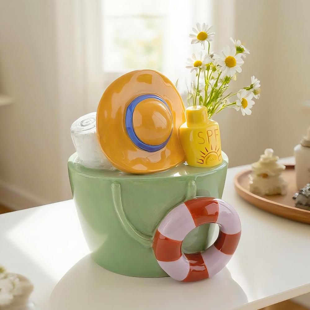 Ceramic Beach Bag Vase
