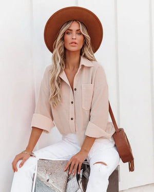 #Button-up Corduroy Shacket