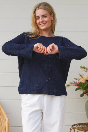 #Charlotte Crochet Panel Jumper