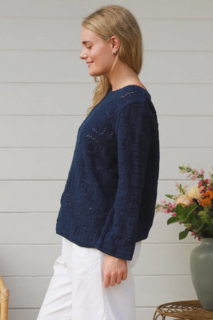 #Charlotte Crochet Panel Jumper