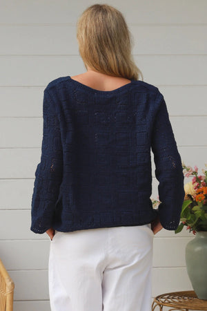 #Charlotte Crochet Panel Jumper