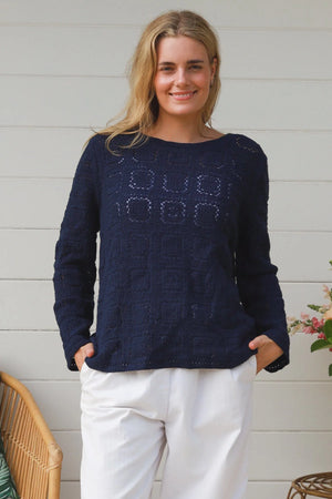 #Charlotte Crochet Panel Jumper