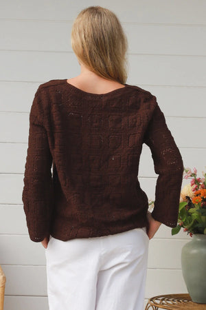 #Charlotte Crochet Panel Jumper