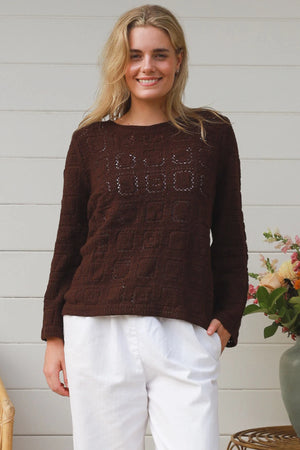 #Charlotte Crochet Panel Jumper