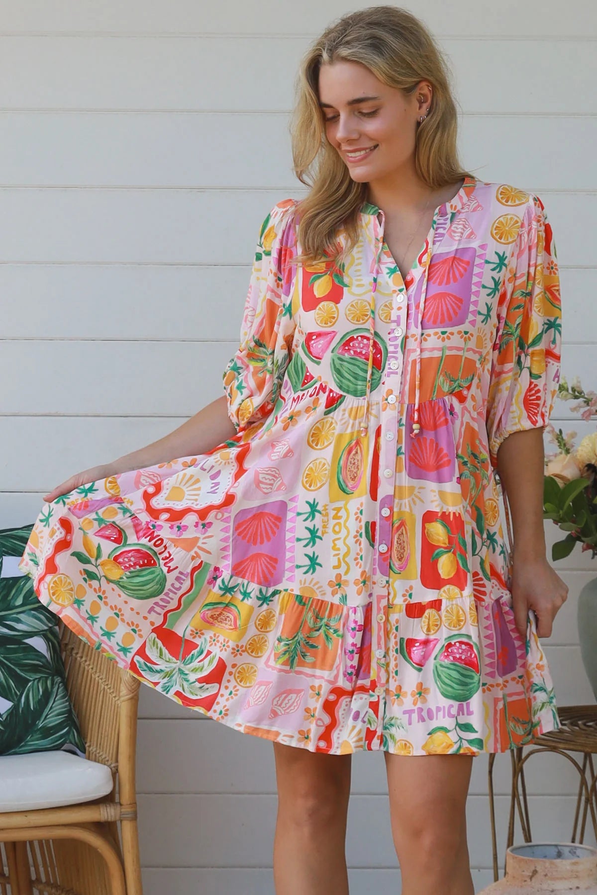 Ruby Button Up Mini Dress