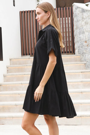 Chiara Cotton Collared Mini Dress