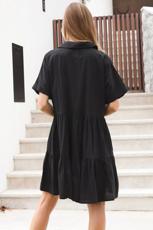 Chiara Cotton Collared Mini Dress