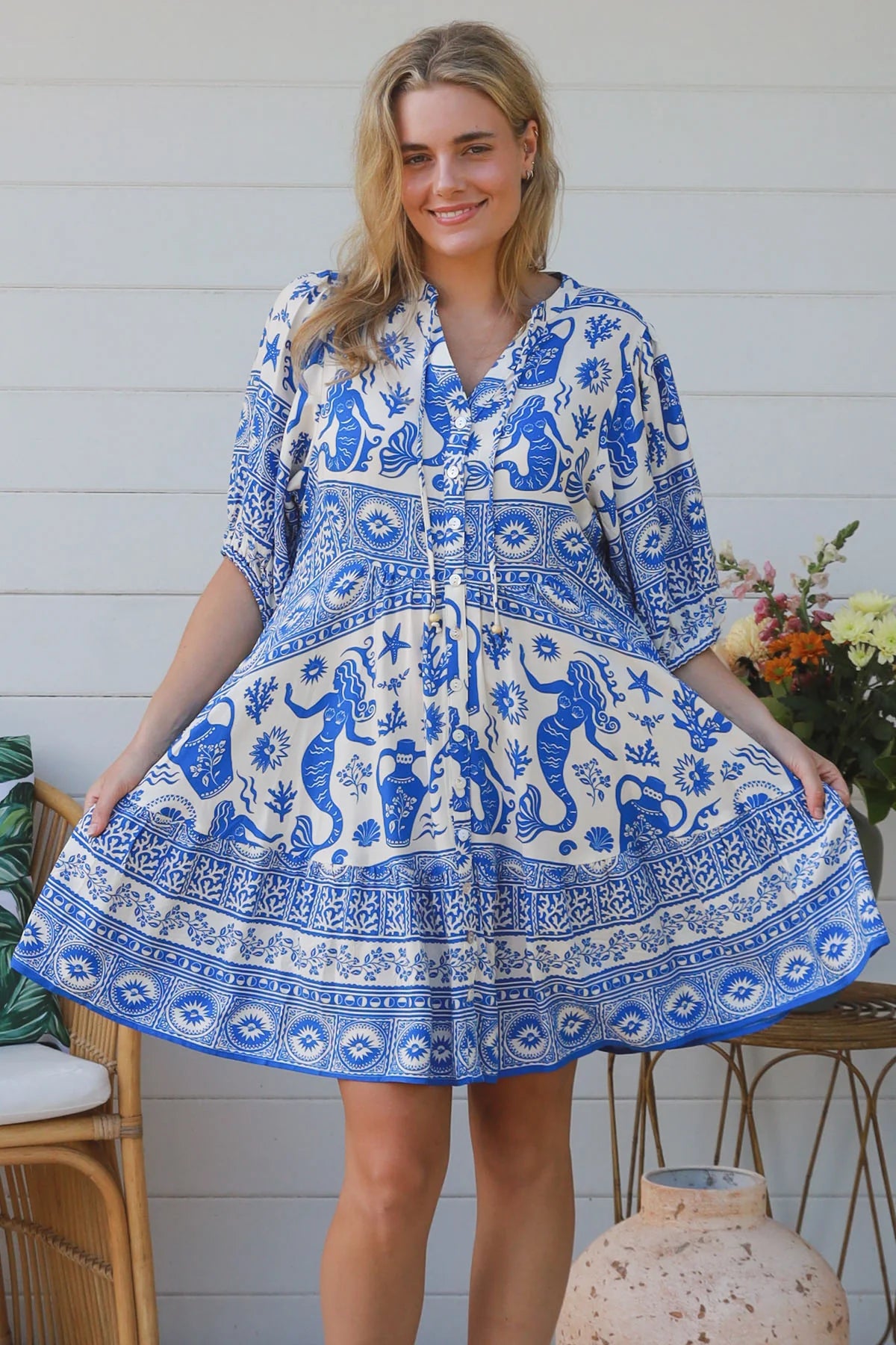 Etta Button Up Mini Dress