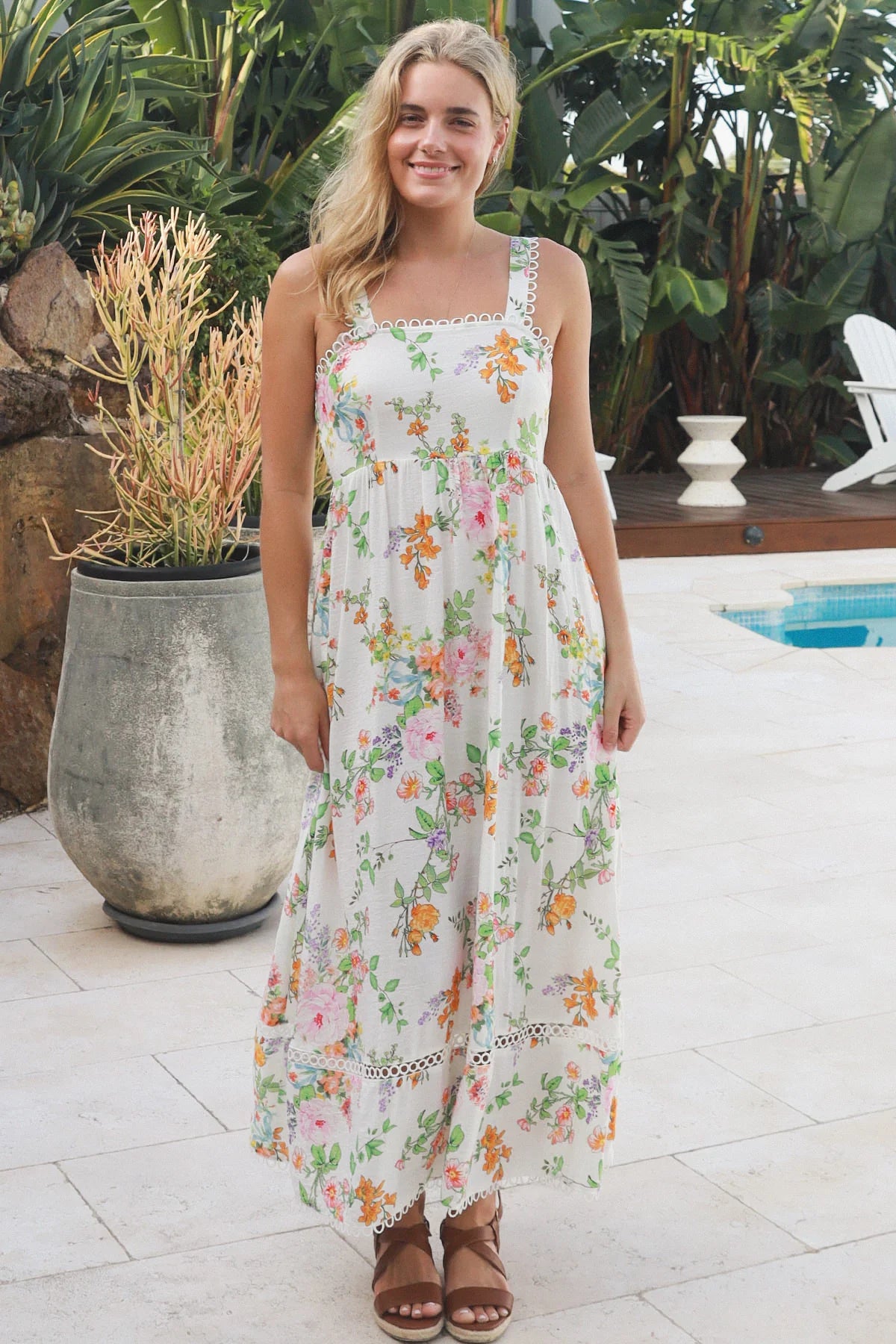 Cottage Floral Midi Dress