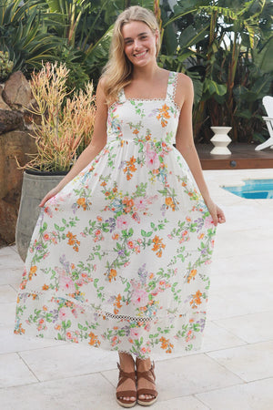 Cottage Floral Midi Dress