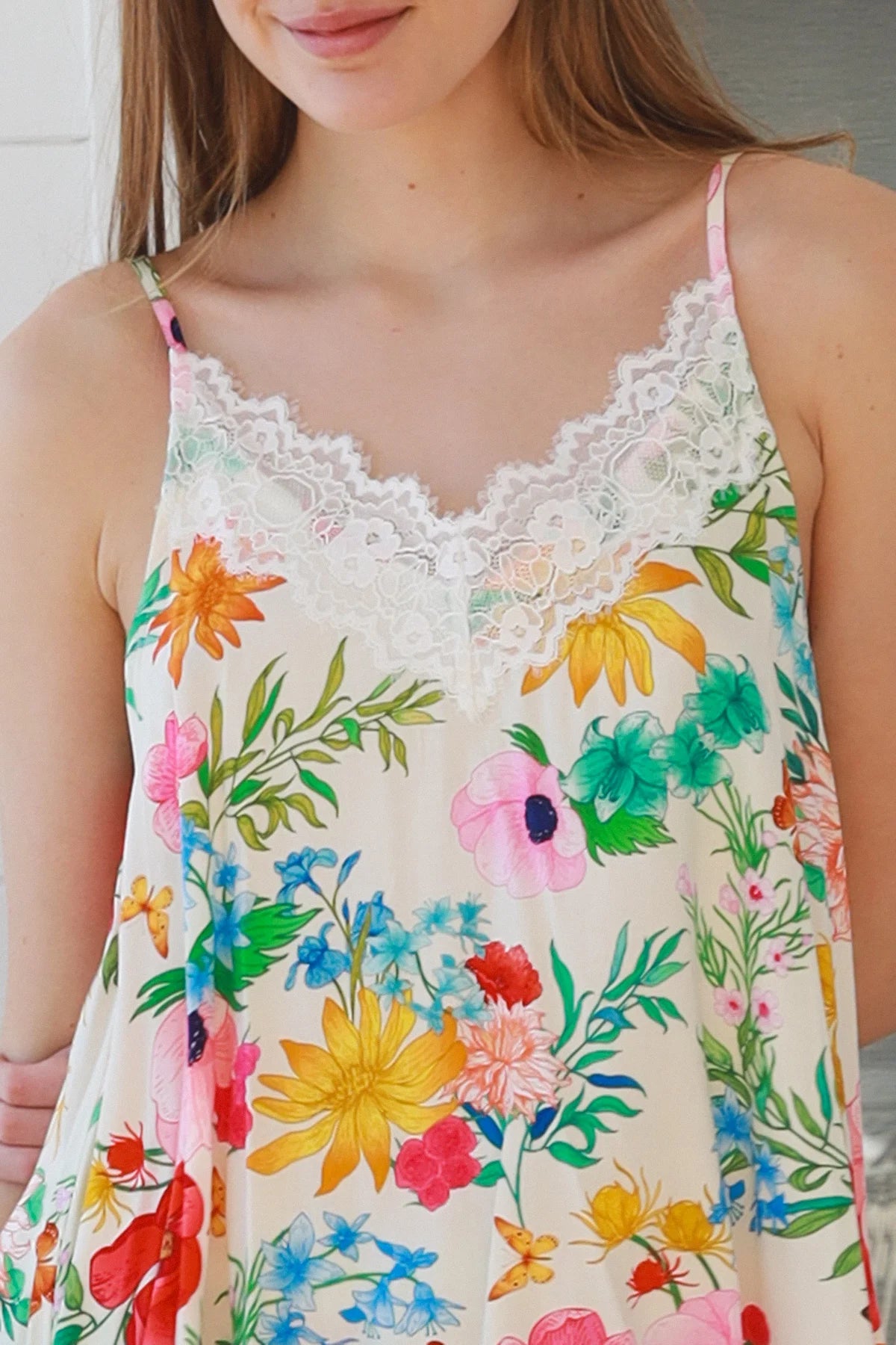 Queenie Floral Slip Top