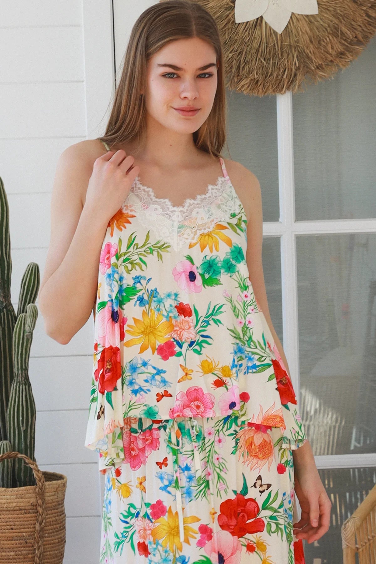 Queenie Floral Slip Top