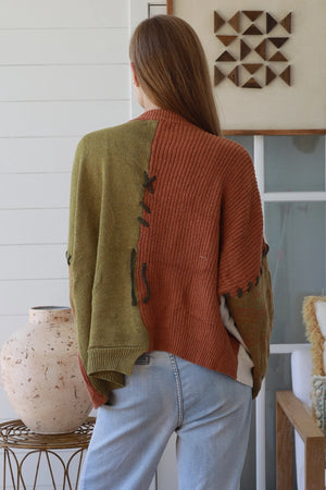 #Lucy Chunky Stitch Baggy Jumper