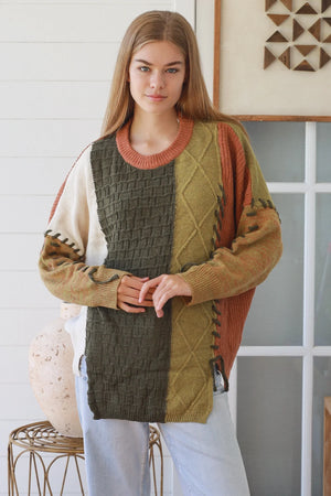 #Lucy Chunky Stitch Baggy Jumper