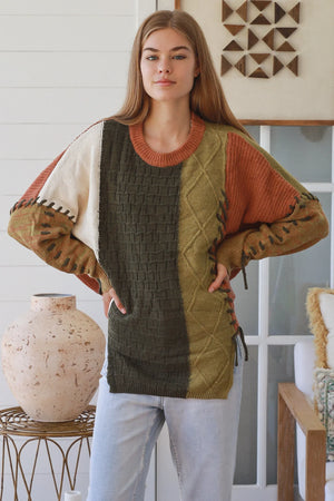 #Lucy Chunky Stitch Baggy Jumper