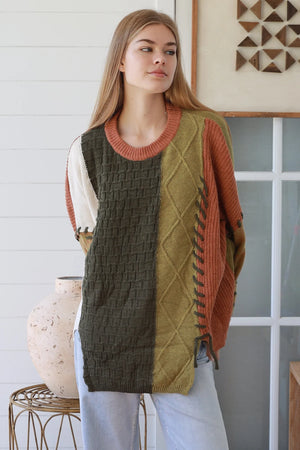 #Lucy Chunky Stitch Baggy Jumper