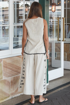 Lynney Wide Leg Linen Pants