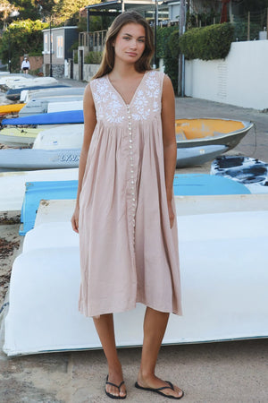 Laura-May Embroided Midi Dress