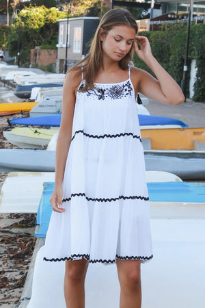 Ric Rac Beaded Midi Dress